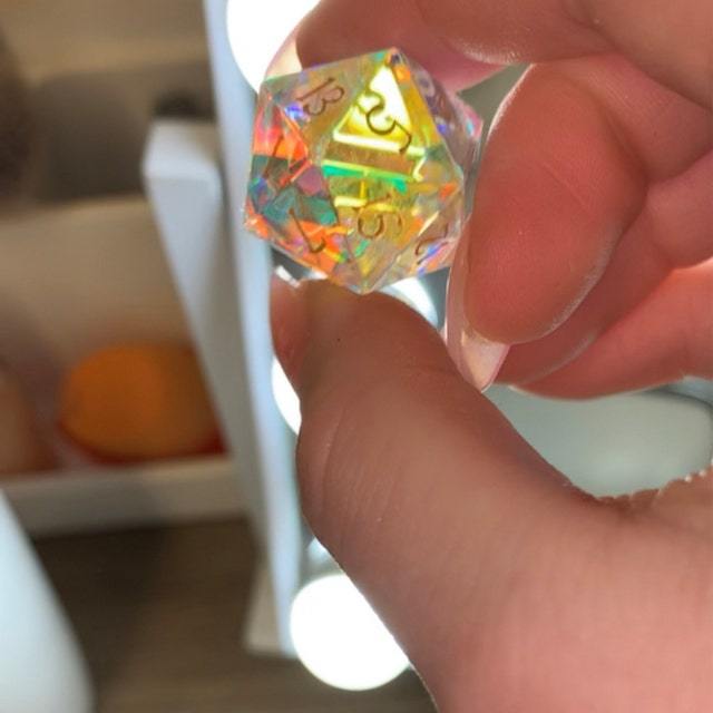 Fantastic Glass DnD Dice Set Moon Dice