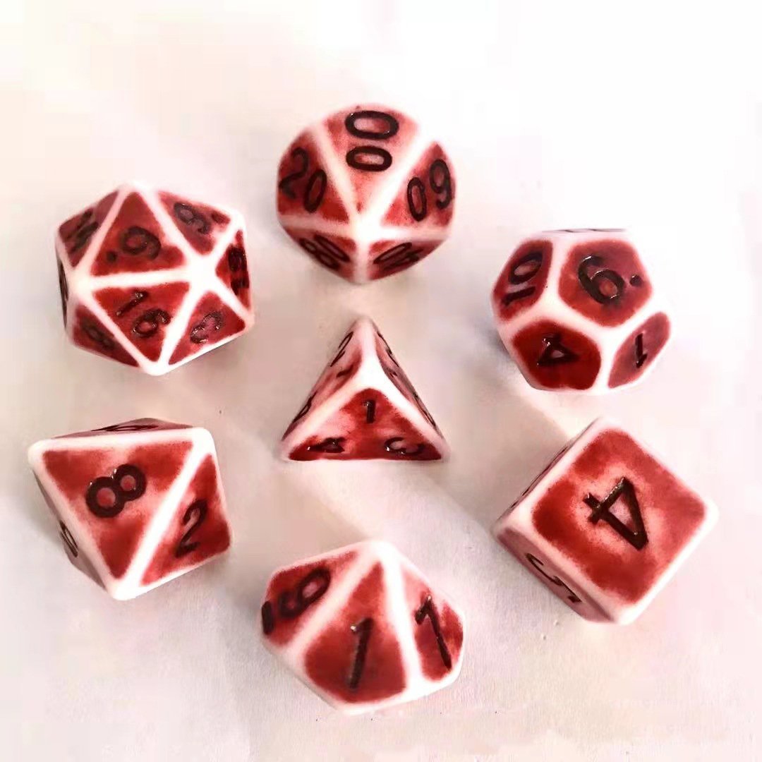Retro Red Dice Set