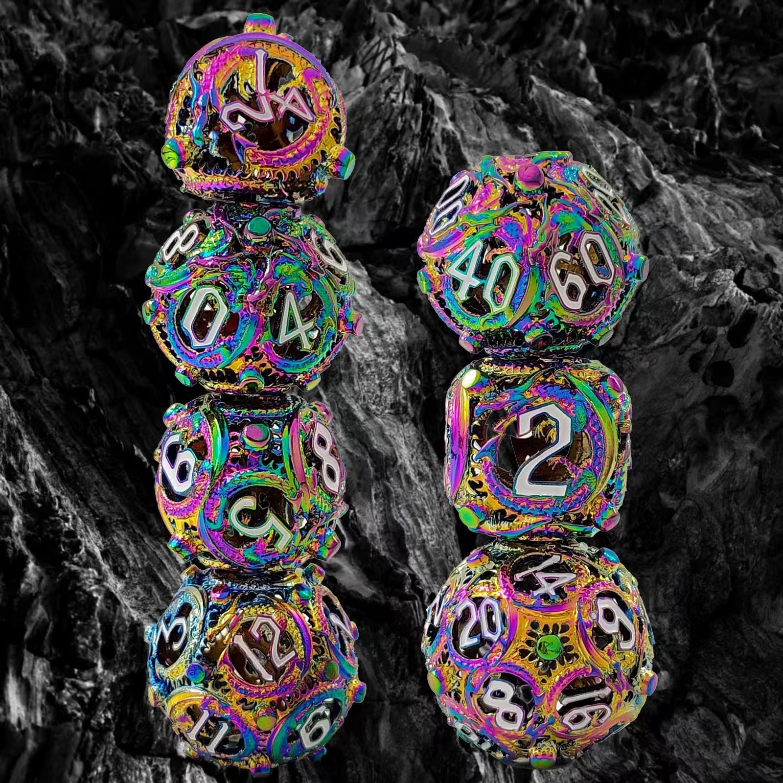 Hollow Metal Dice Set