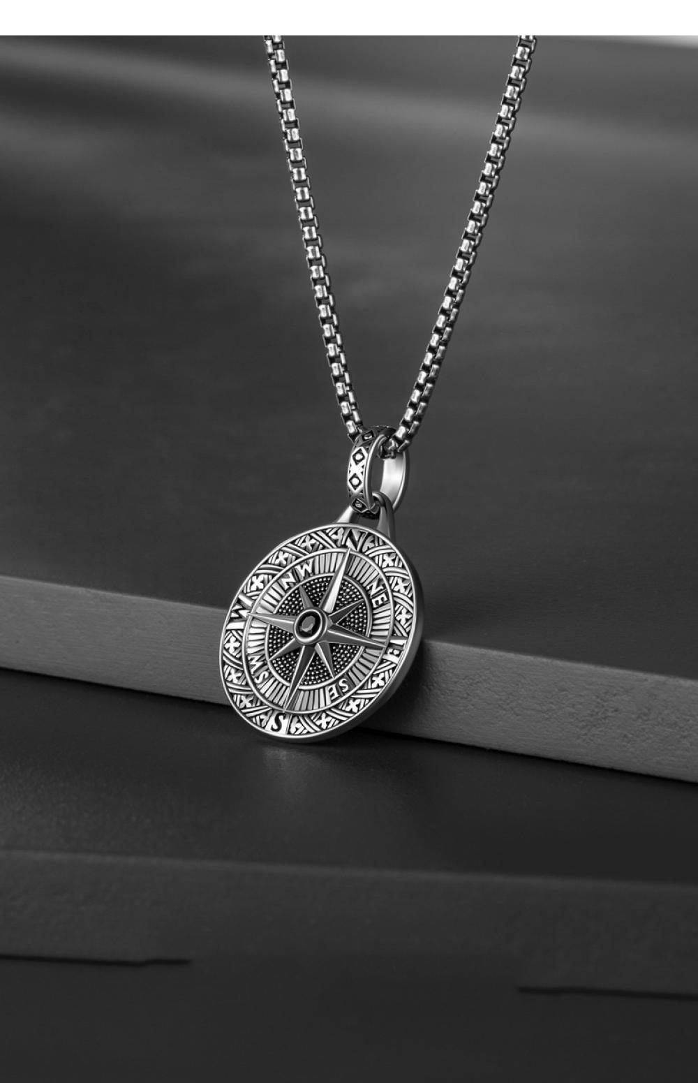 Compass pointer necklace
