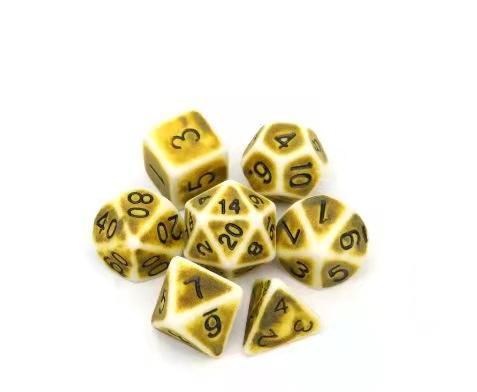 Retro Yellow Dice Set