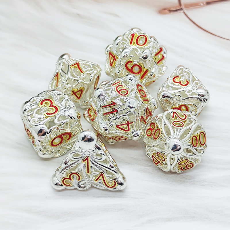 Metal hollow dice set
