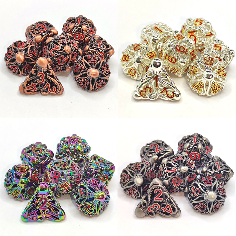 Metal hollow dice set