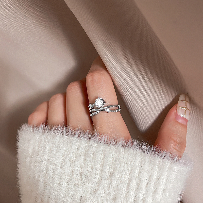 Cosmic Trail Planet Rings Women's Zircon Rhinestone Wedding Rings