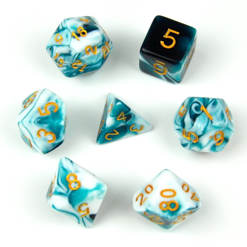 Blend of White & Cyan Dice