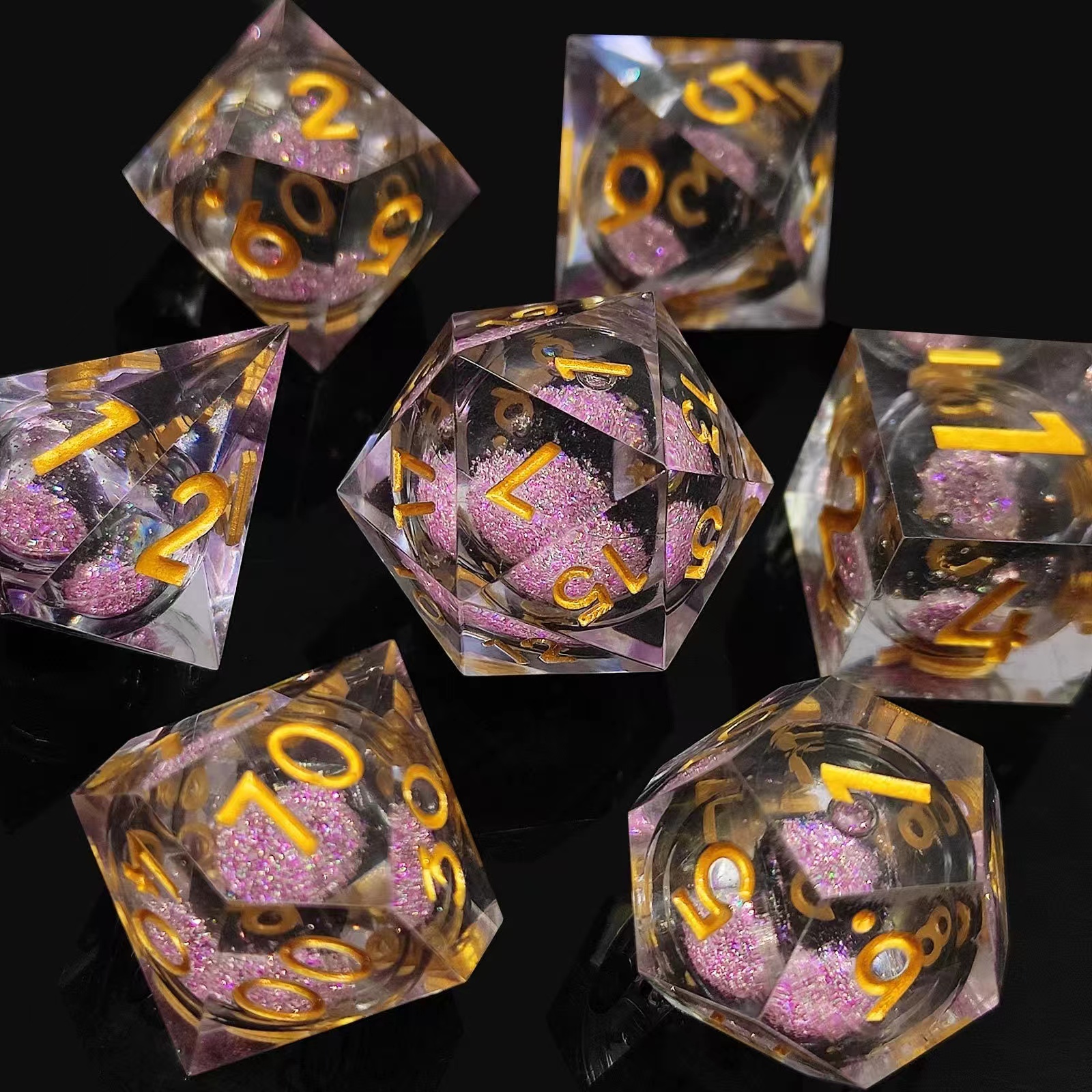 Resin Quicksand Dice Liquid Core