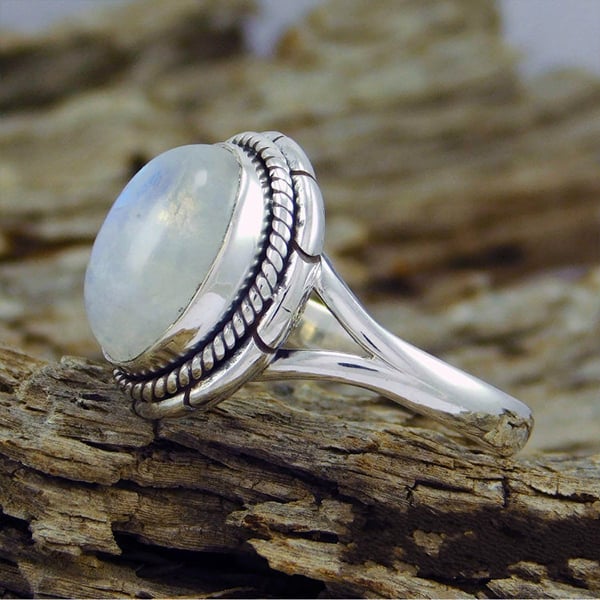 Aqua Chalcedony Silver Ring