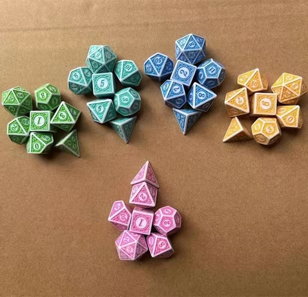 Vintage Graphic Dice Set