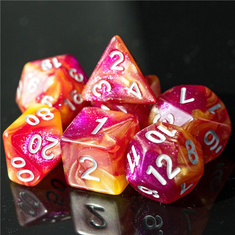 Midas Nebula Glitter Dice