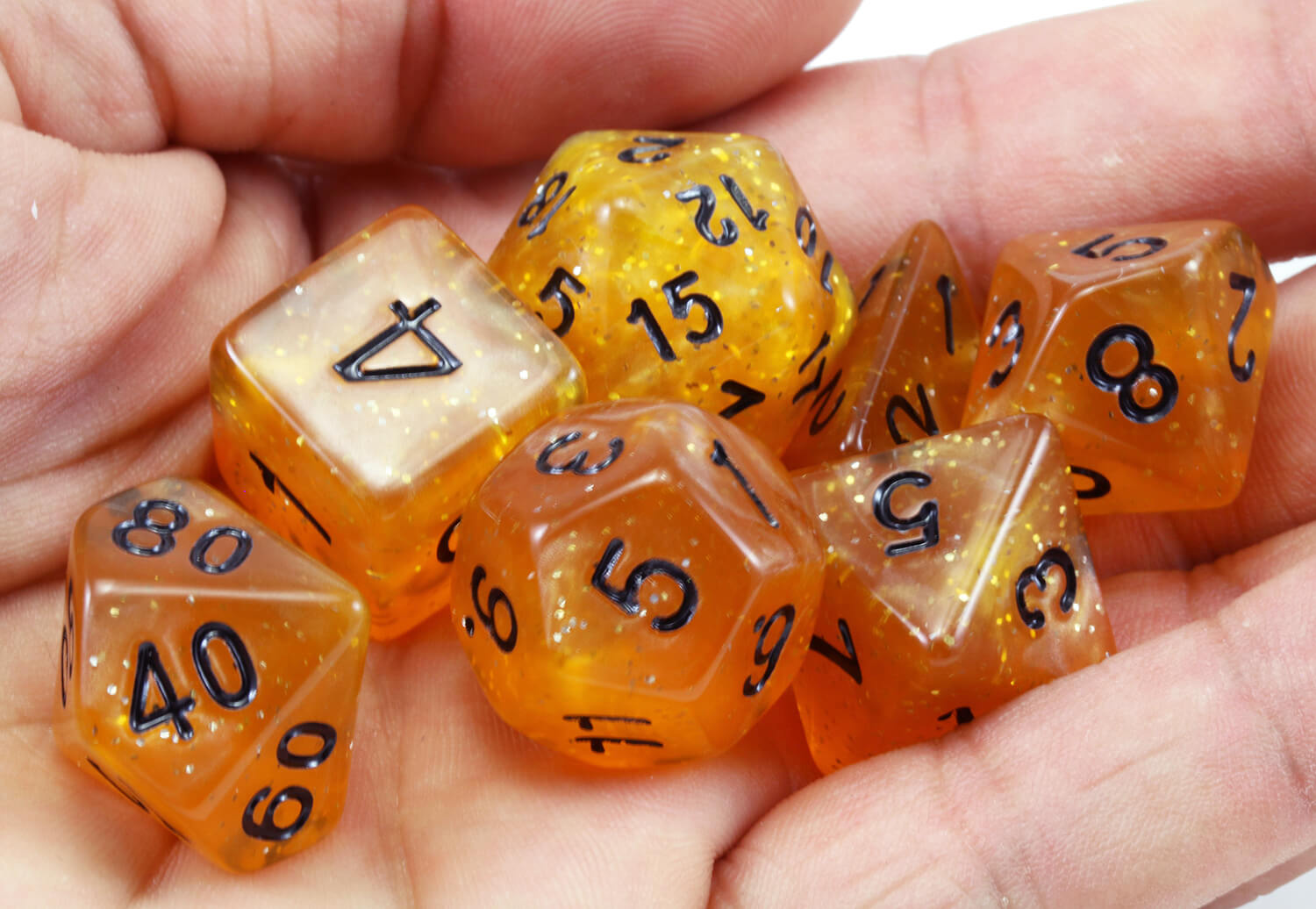 Inspiration Dice (Honey Mead) | 7pc TTRPG Role Playing Game Dice Set