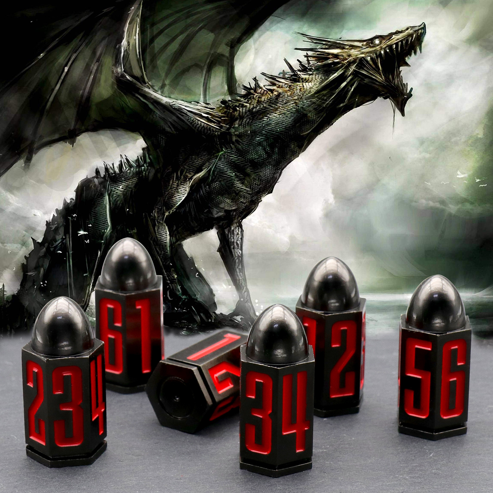 D6 Bullet Metal Dice Set for Table Games