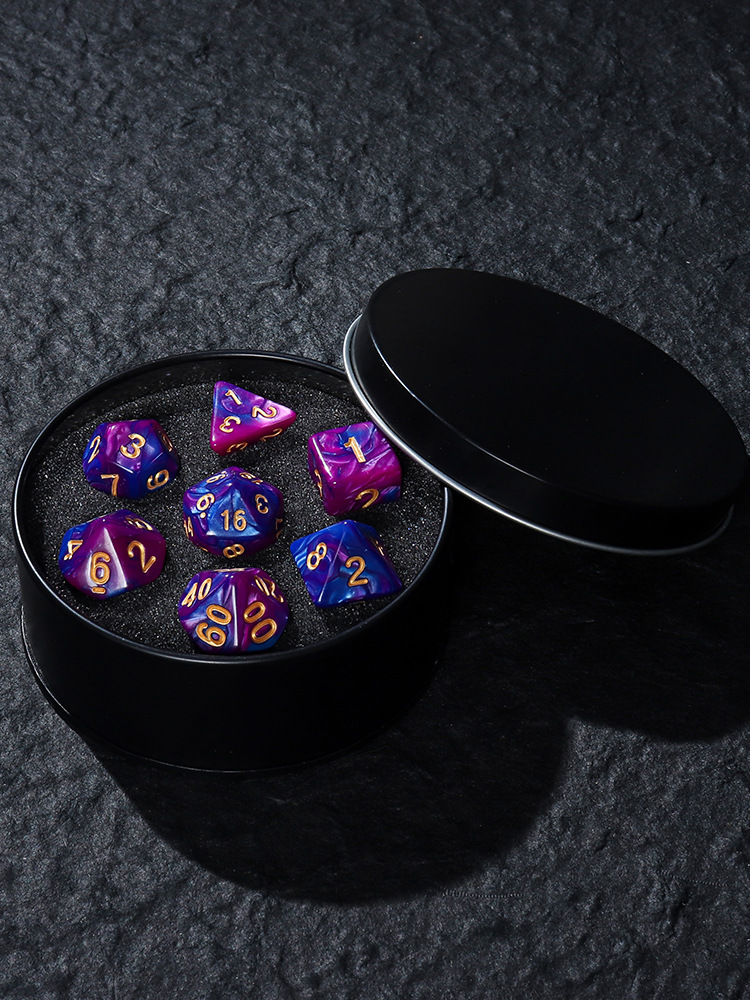 Cosmic Dusk Dice Set [With Dark Iron Gift Box]