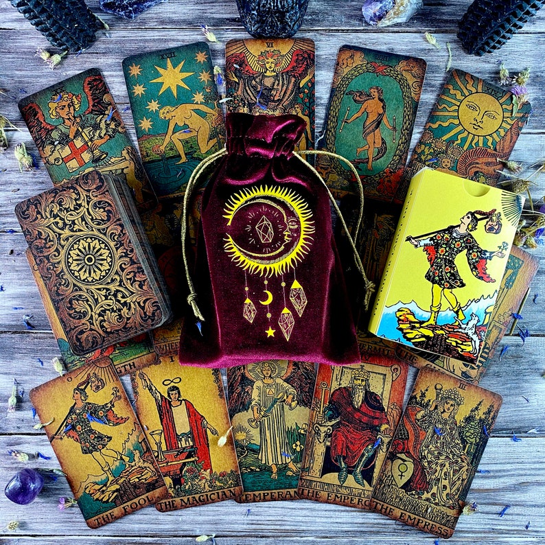 Tarot Deck Borderless Vintage Gift Set Tarot cards Professional Craft Cardboard 78 cards
