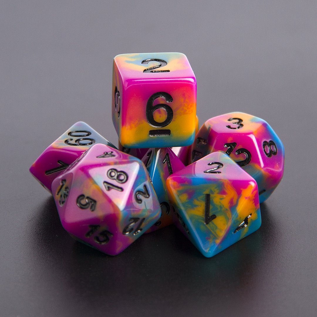 Rainbow Skull Dice