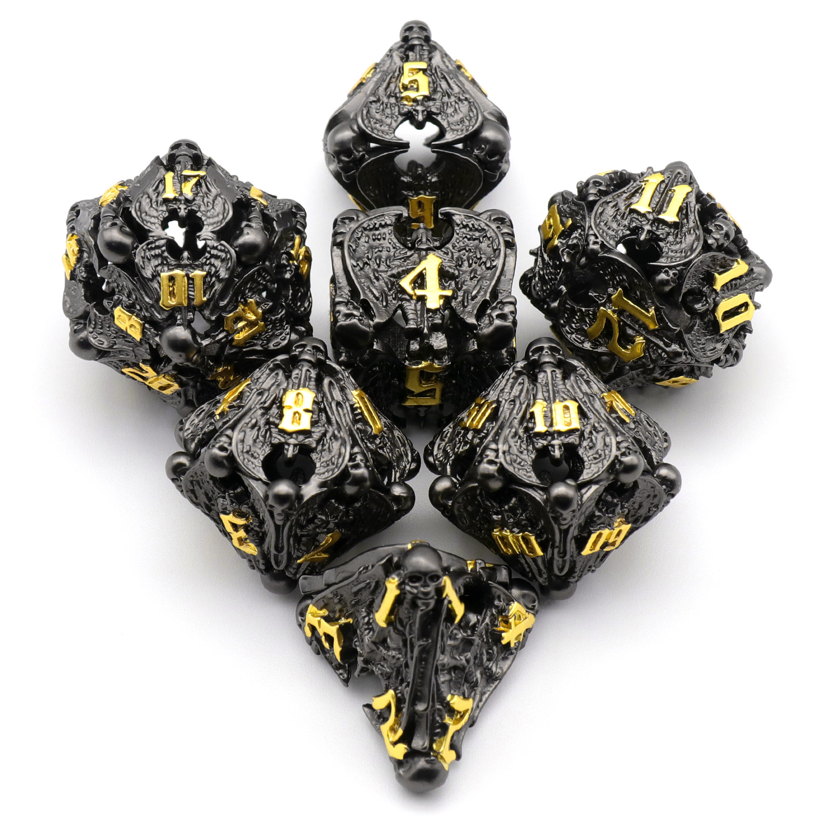 Pure Copper Hollow Metal Dice Set