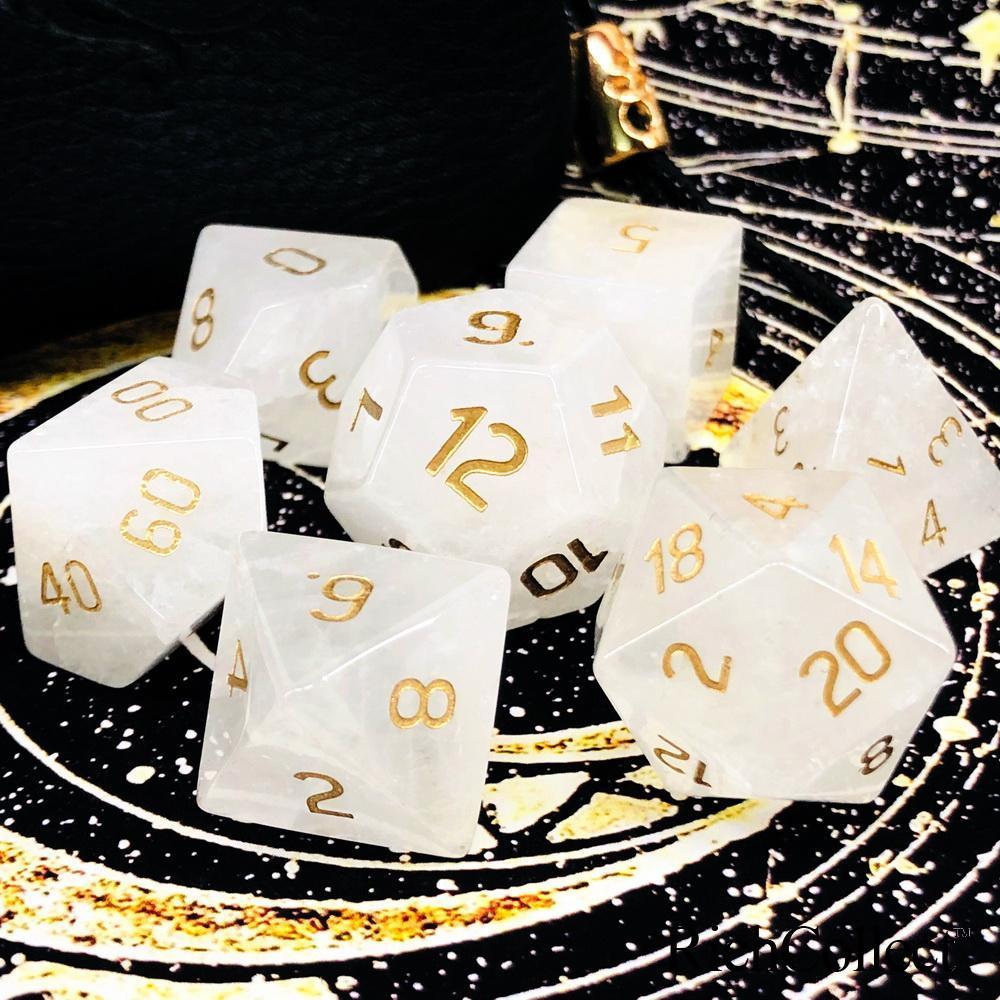 Yellow and White DnD Dice Set