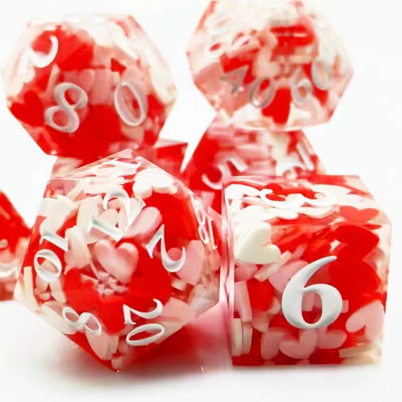 Funny Candy Handmade Resin  Dice Set