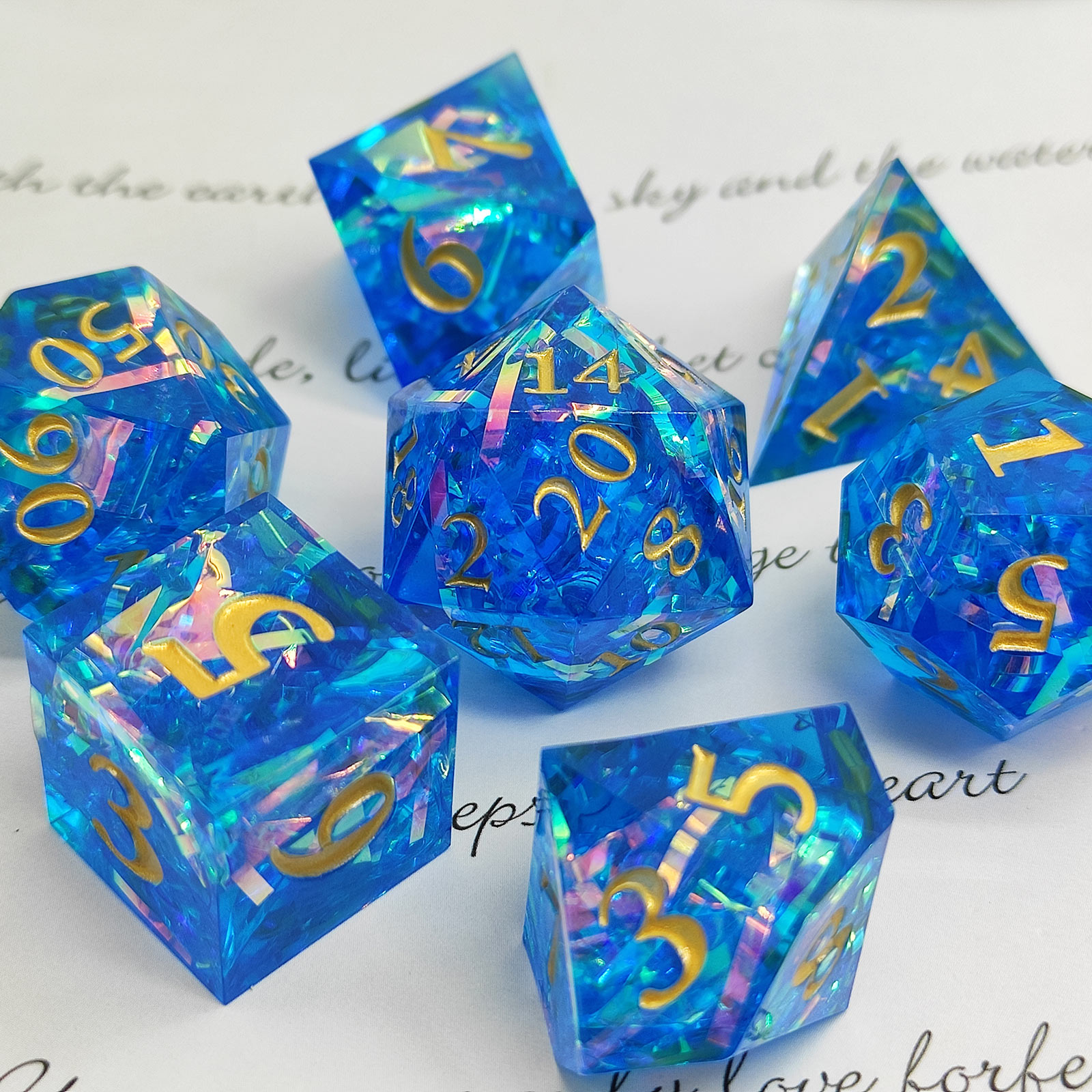 Color Bar Resin Dice Set