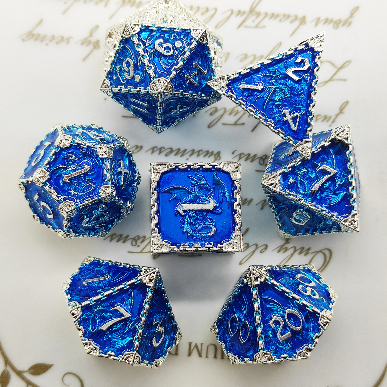 Solid Dragon Dice Metal Set