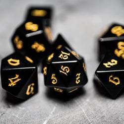 Blackface Yellow Dice Set Magical Style