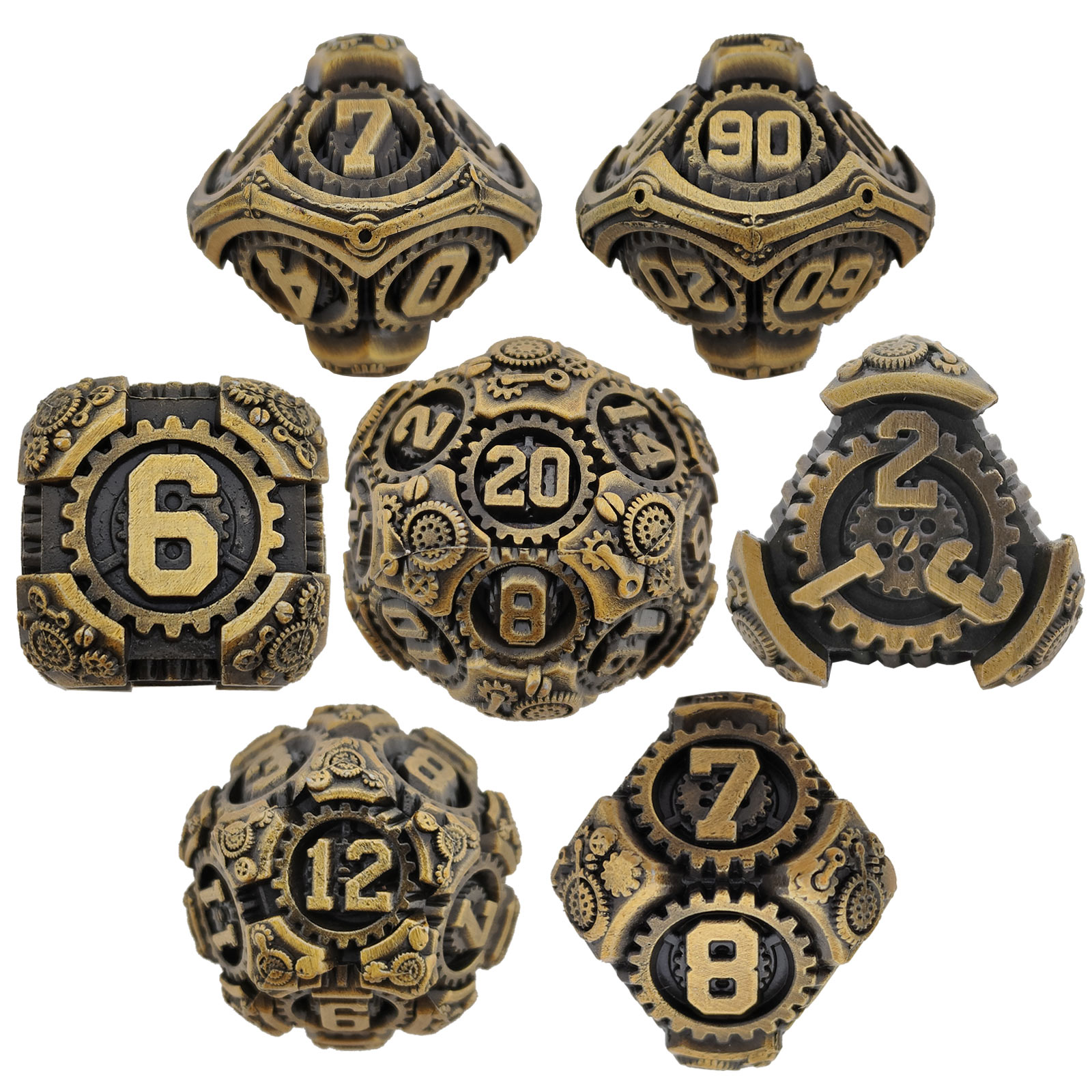 Mechanical ⚙️ Gear Metal Dice Set