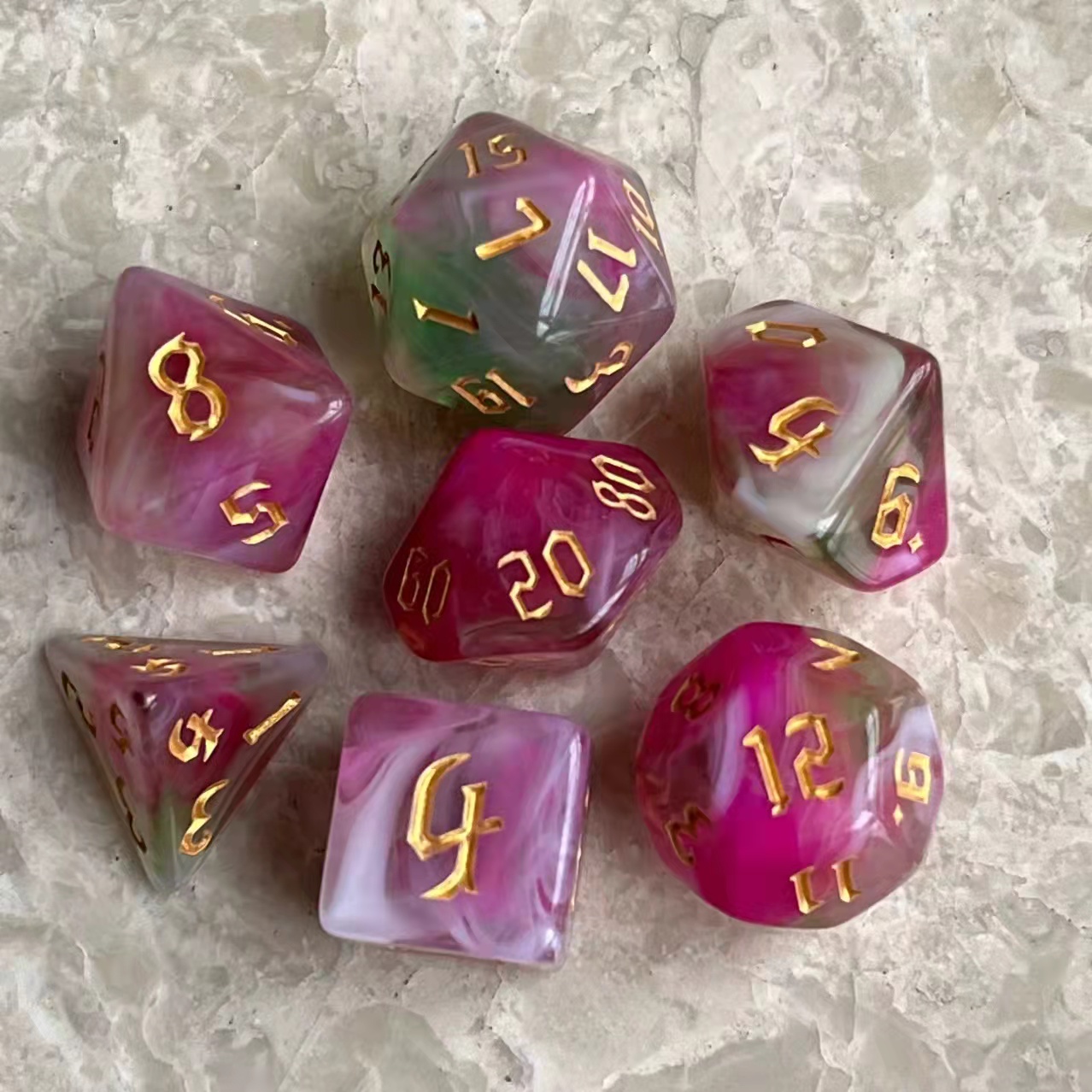 Wave Surfboard Theme Dnd Dice Set