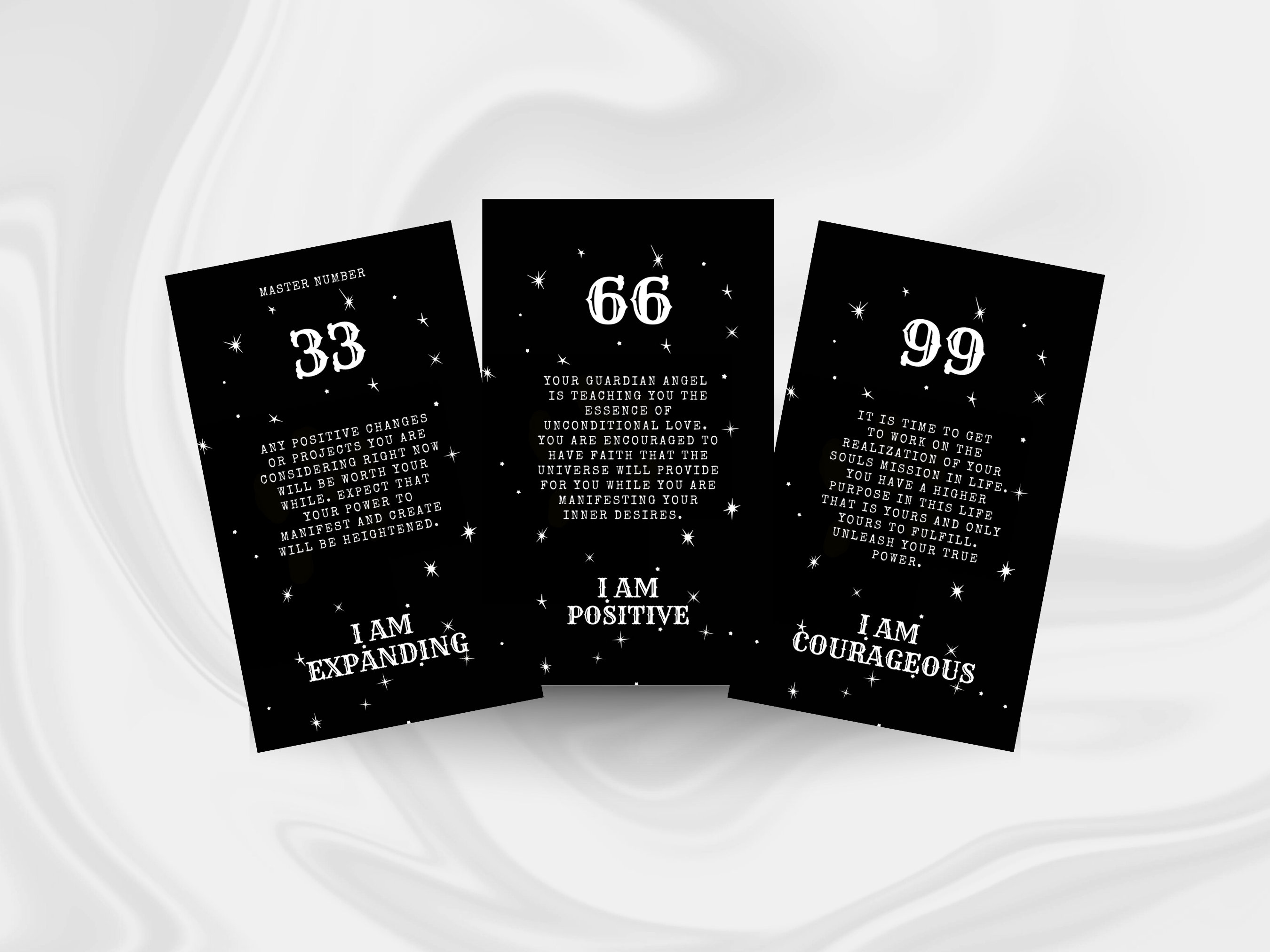 Angel Number Messages & Affirmation Oracle Deck, 53 Cards, Gold Gilded Edge