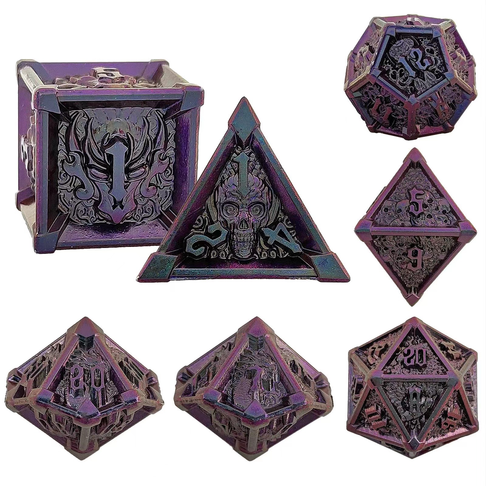 Metal Dragon Skull Octopus Dice Set