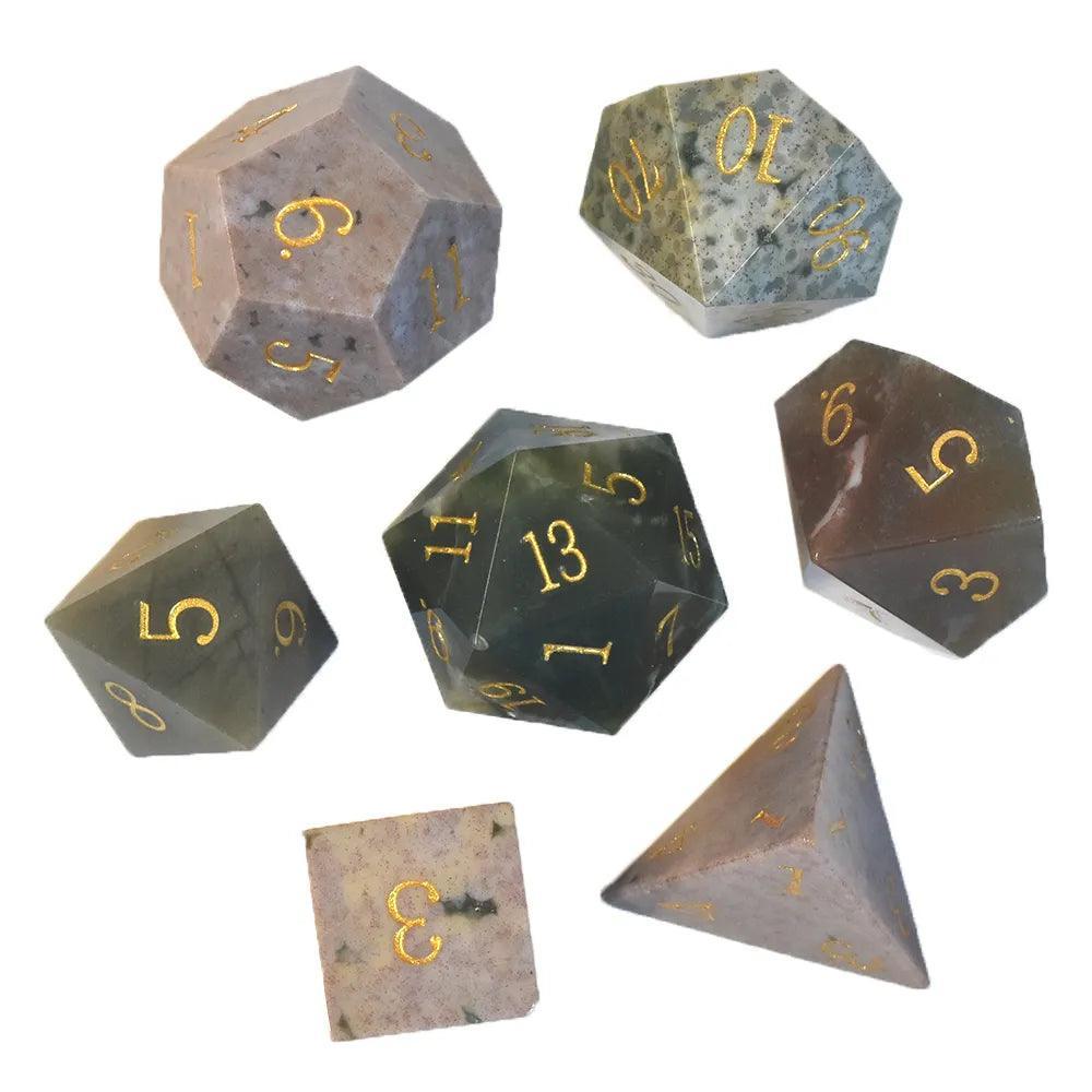 Indian Agate Gemstone Dice