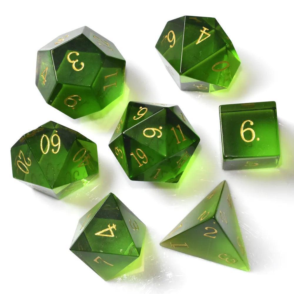 Pure Green Crystal Dice