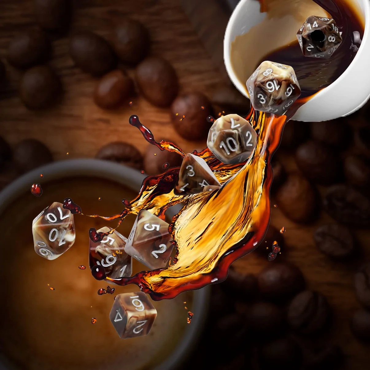Coffee DND Dice Set