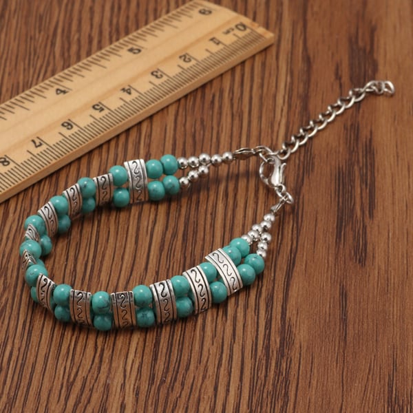 Boho Turquoise Beaded Bracelet