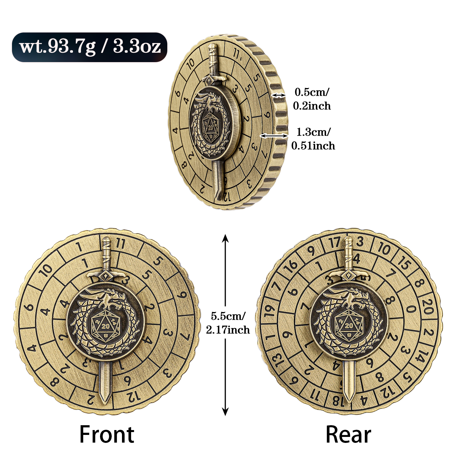 Dragon Sword Spinner Dice Roller