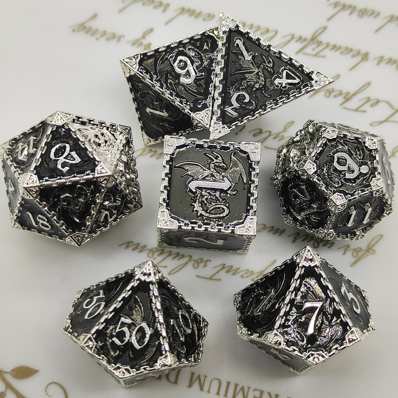 Solid Dragon Dice Metal Set