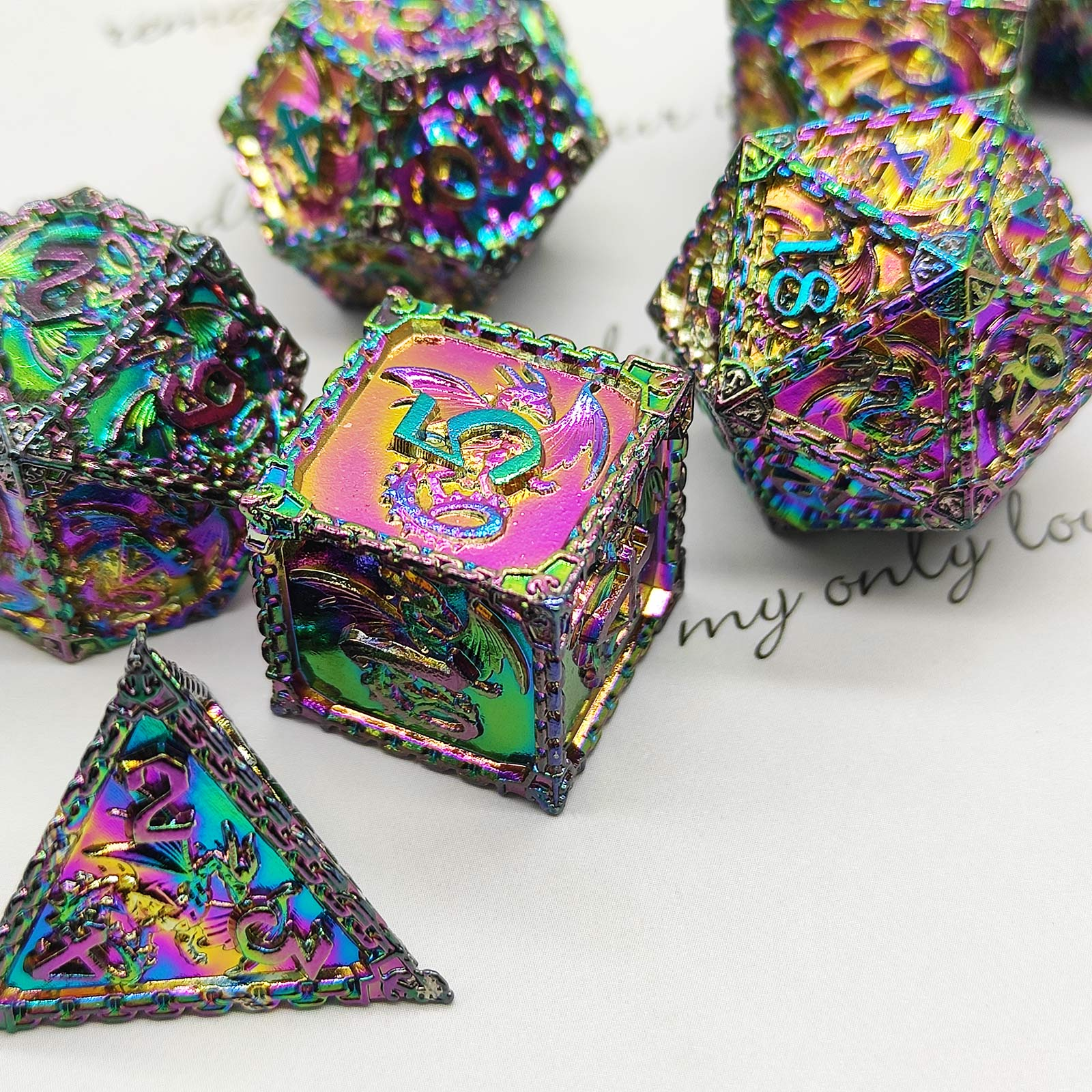 Solid Dragon Dice Metal Set