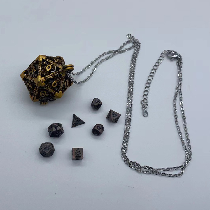 Metal 6MM Mini Hollow Dice Pendant
