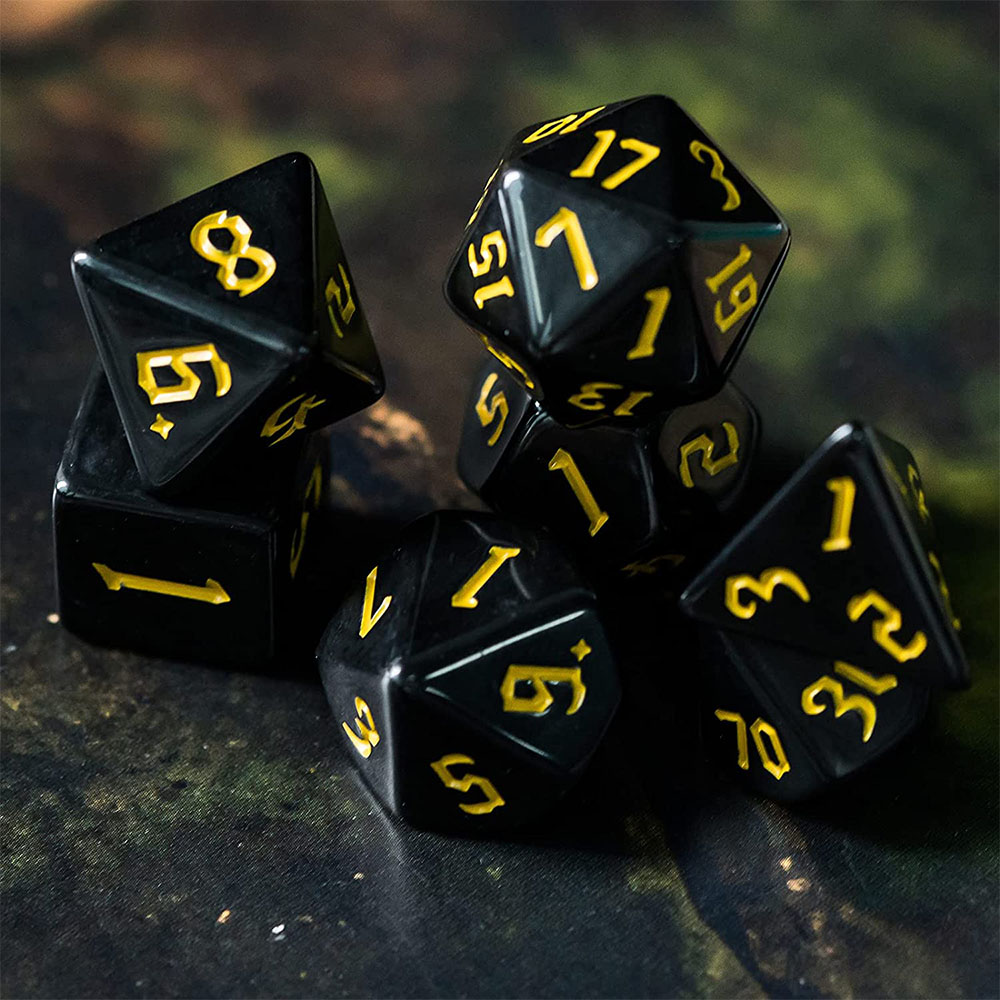 Sickle Font Black Series Dice set