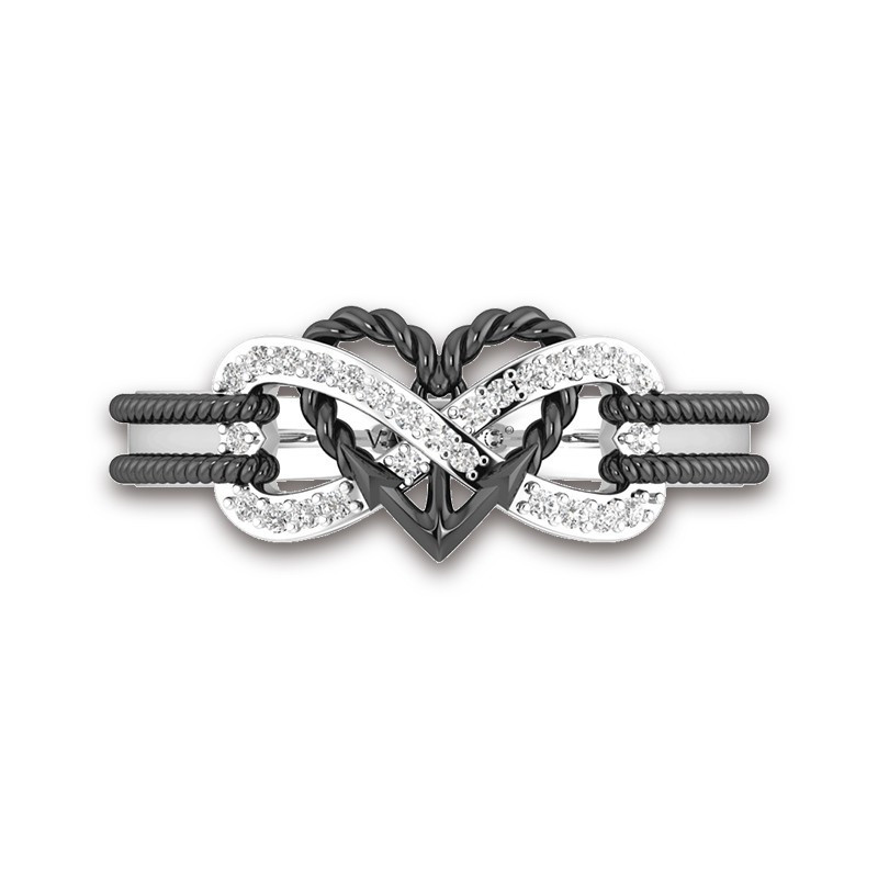 Heart Ring For Women, Rhinestones, Ladies Fashion Accessories