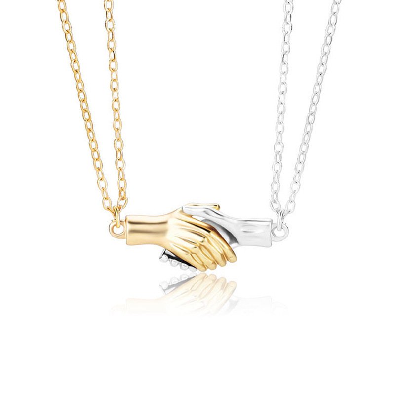 Palm magnet necklace couple necklace