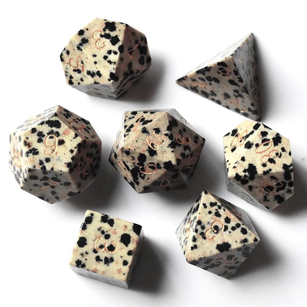 Spotted Stone Gemstone Dice