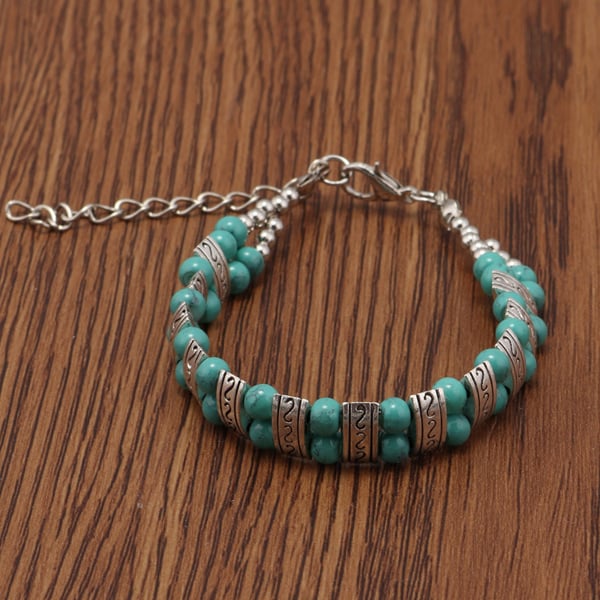 Boho Turquoise Beaded Bracelet