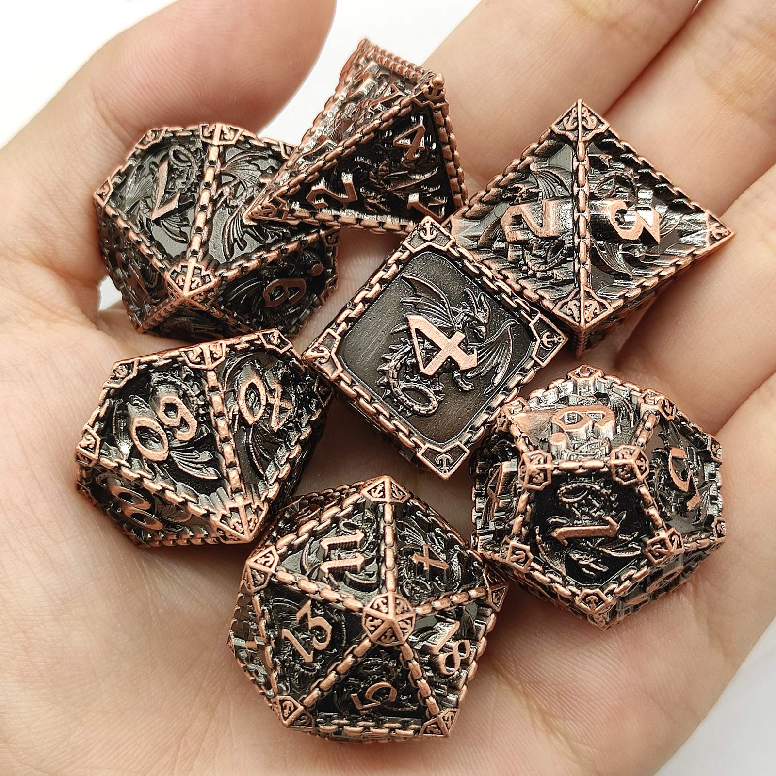 Solid Dragon Dice Metal Set