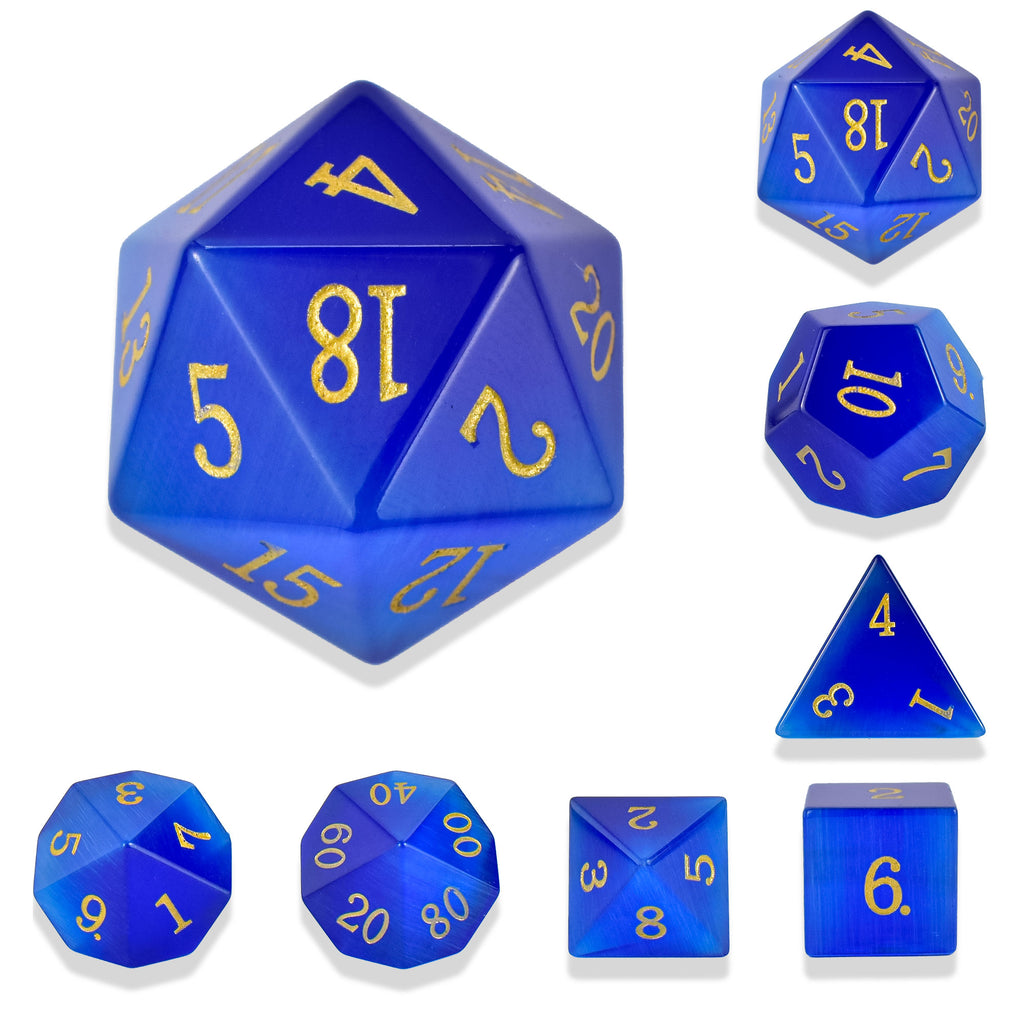 Blue Cat's Eye Dice