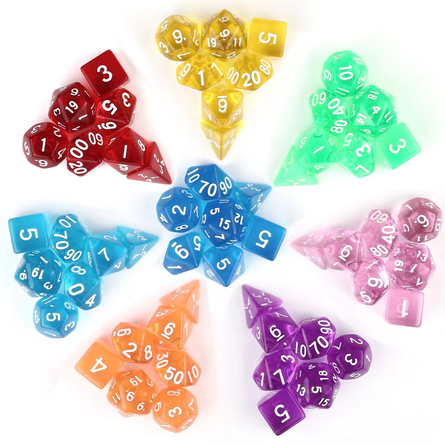 Transparent Dice Set