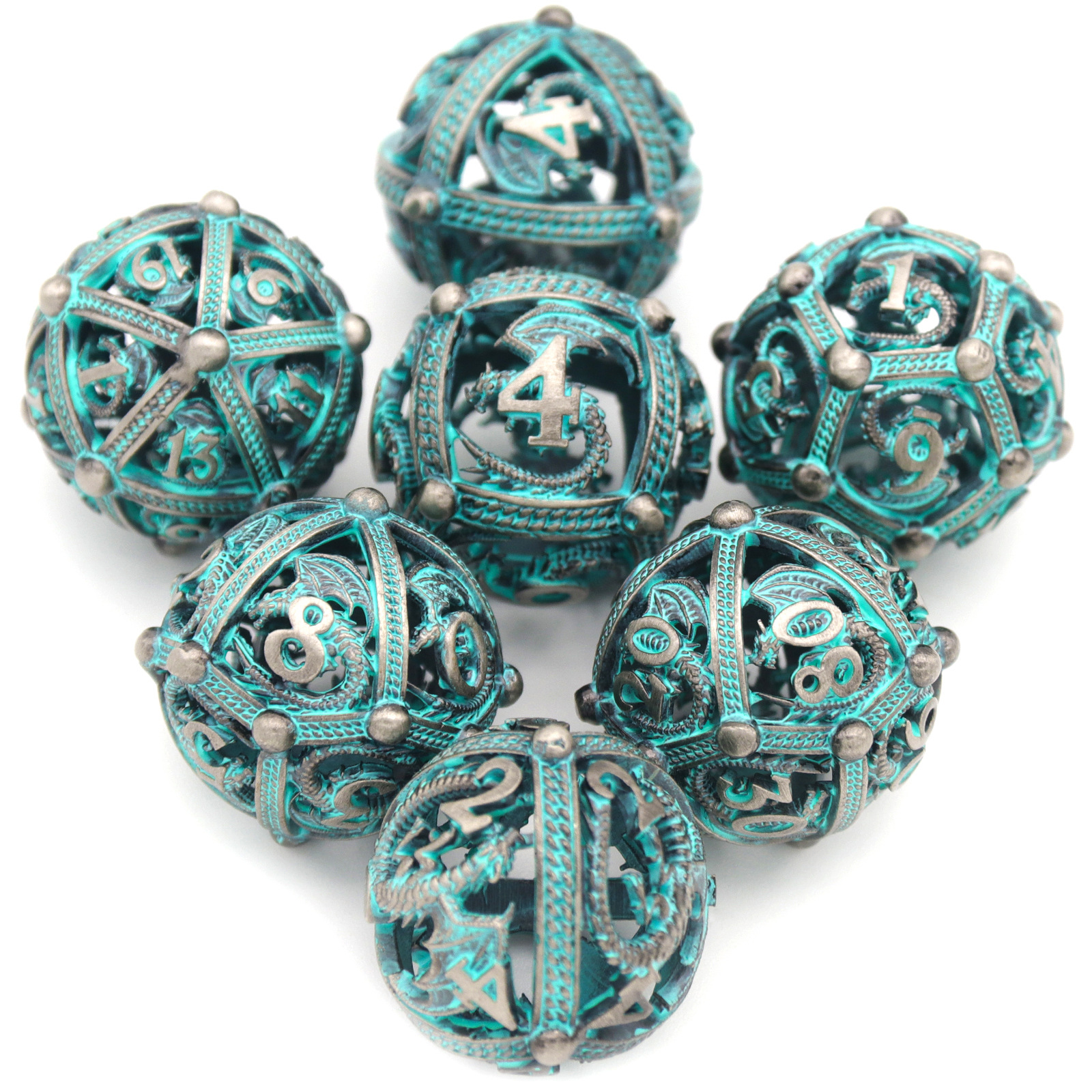 Metal Round Hollow Dice Set