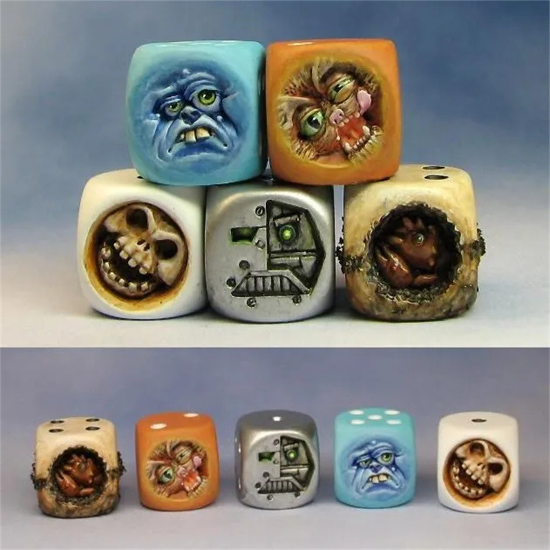 Funny Monster Face Dice Set (set of 5 pieces)