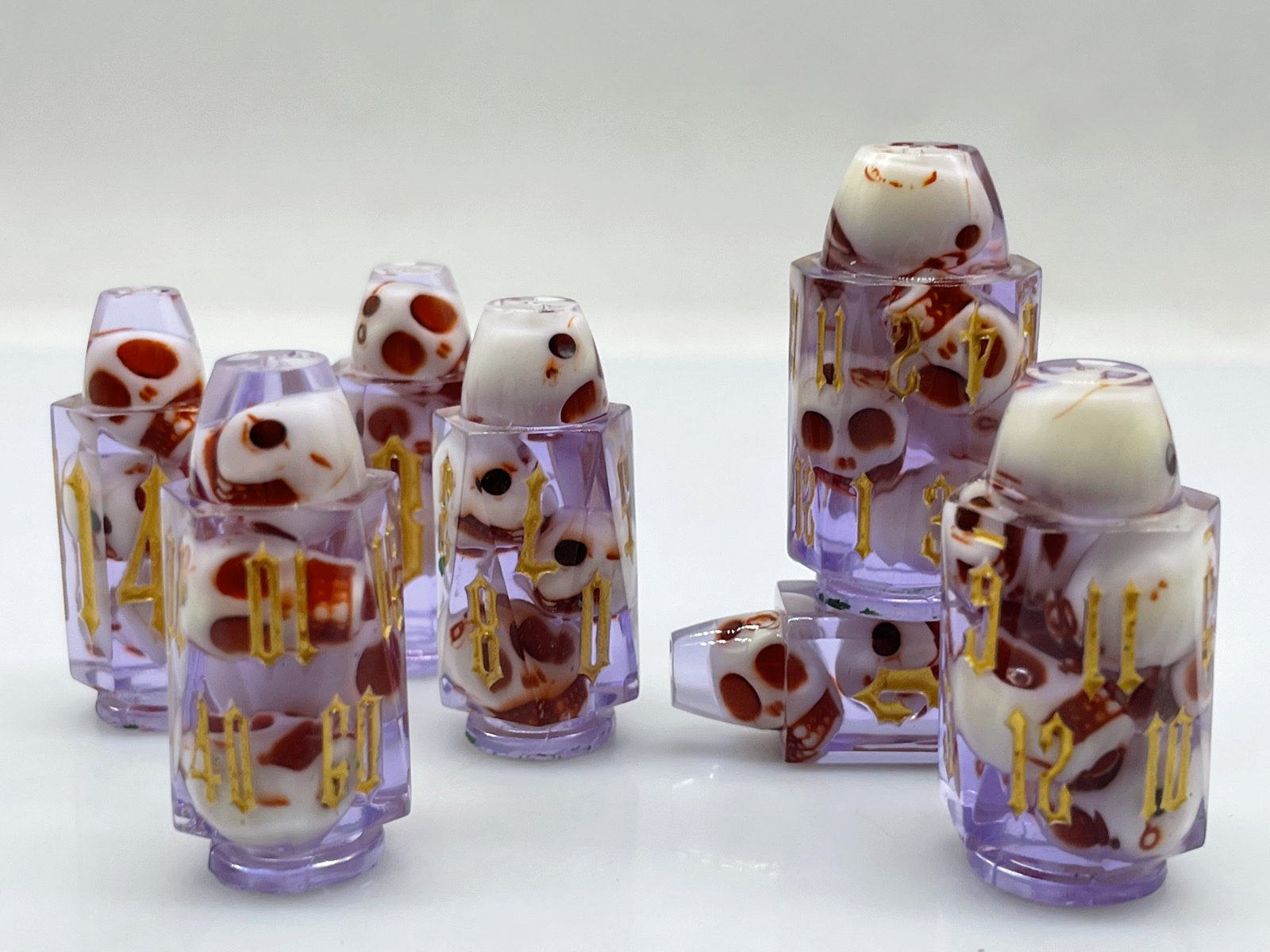 Transparent Bullet Dice Set