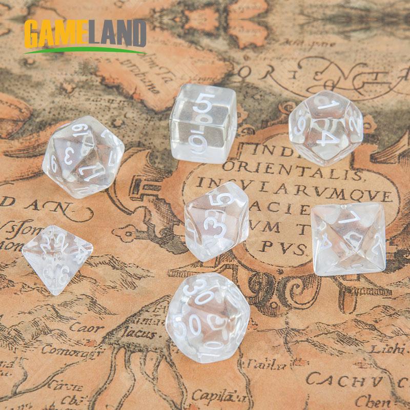 Colorless and transparent jelly Dice Set