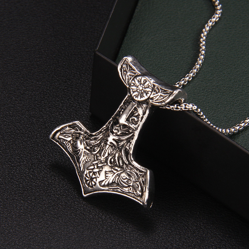 Raven Thor's Hammer Necklace