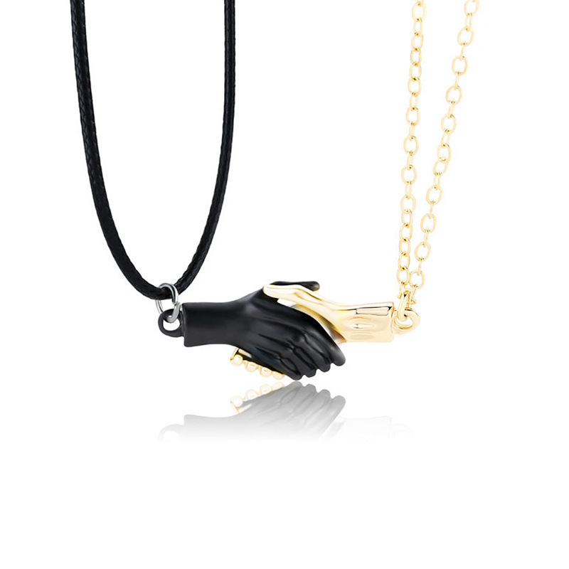 Palm magnet necklace couple necklace